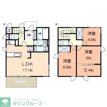 アメニティー野川本町戸建A棟の物件間取画像